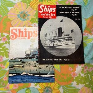 Vintage Lot of Two Ship Boat Magazines